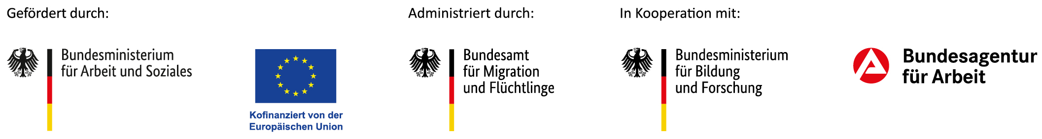 Logos der Förderer von MigraNet plus.