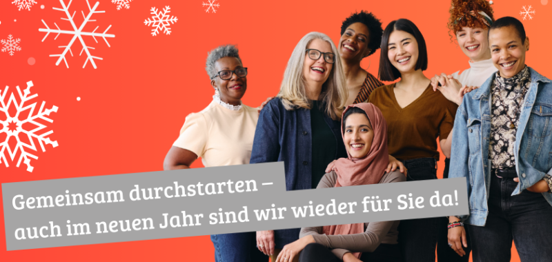 Öffnungszeiten und Schließzeiten der Takeoff-Beratungsstellen rund um Weihnachten und Neujahr 2024.