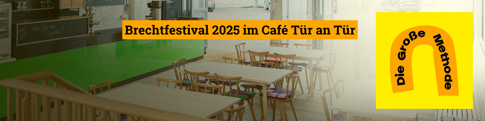 Das Café Tür an Tür ist 2025 Veranstaltungsort des Brechtfestivals in Augsburg. Erleben Sie Vorträge, Performances & Dikussionen live bei uns! 📌 Café Tür an Tür in der Wertachstraße 29 in Augsburg