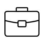 Koffer als Icon für Arbeit und Beruf