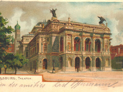 Augsburger Staatstheater 1903, Postkarte.