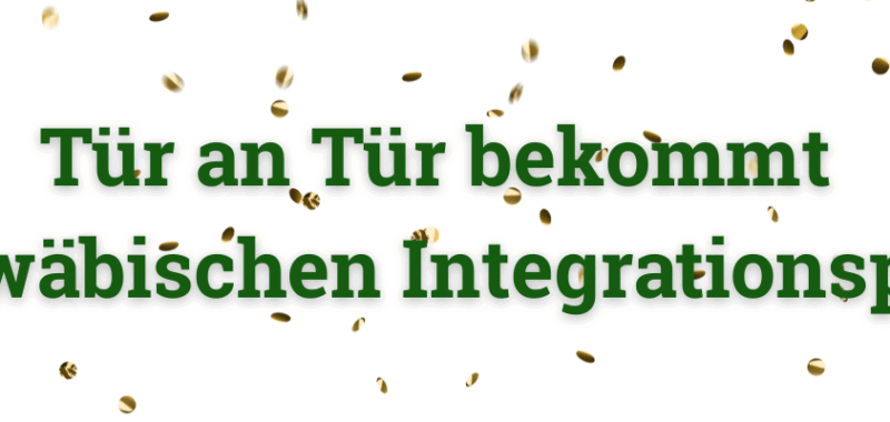 Tür an Tür bekommt Schwäbischen Integrationspreis 2025 als Auszeichnung