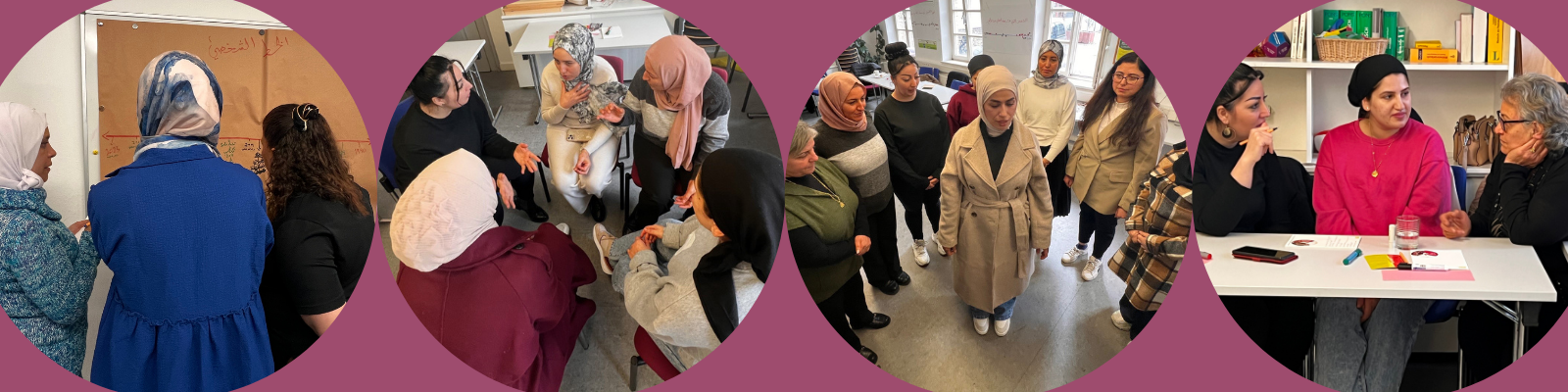 Teilnehmerinnen beim Empowerment-Workshop für arabischsprachige Frauen in Augsburg