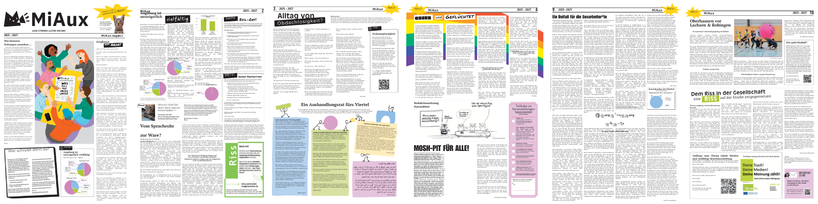 MiAux Ausgabe 2 – Zeitung des Unabhängigen Medienrats Augsburg zum Thema Medienvielfalt und gesellschaftlicher Zusammenhalt.